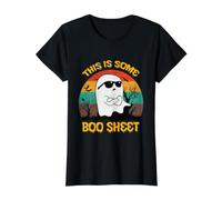 This Is Some Boo Sheet Ghost Sunglasses Disfraz de Halloween Camiseta gráfica económica, Mujer, Negro, XL