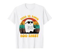 This Is Some Boo Sheet Halloween Ghost Groovy Hombres Mujeres Niños Camiseta gráfica económica, Hombre, Blanco, XL