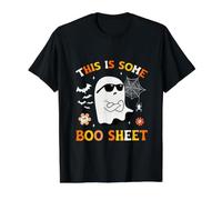 This Is Some Boo Sheet Halloween Ghost Groovy Hombres Mujeres Niños Camiseta gráfica económica, Hombre, Negro, XL