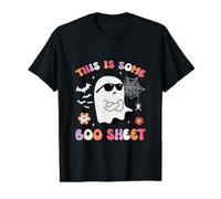 This Is Some Boo Sheet Halloween Ghost Groovy Hombres Mujeres Niños Camiseta gráfica económica, Hombre, Negro, XL