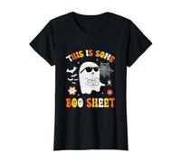 This Is Some Boo Sheet Halloween Ghost Groovy Hombres Mujeres Niños Camiseta gráfica económica, Mujer, Negro, XS