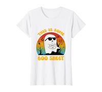 This Is Some Boo Sheet Halloween Ghost Groovy Hombres Mujeres Niños Camiseta gráfica económica, Mujer, Blanco, XS