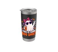 This Is Some Boo Sheet, lindo fantasma para Halloween, amante del café Vaso térmico de acero inoxidable de doble pared