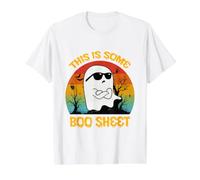 This Is Some Boo Sheet Retro Cute Ghost Gafas de Sol Halloween Camiseta gráfica económica, Hombre, Blanco, XL