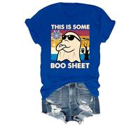 This is Some Boo Sheet Shirt Boo Ghost - Camiseta divertida de Halloween, azul real, S