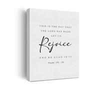 “This is the Day” Christian Wall Art, Psalm 118:24 Bible Verse Canvas Print for Joy, Gratitude & Modern Home Office Decor(Unframed,08x12inch(20x30cm))