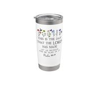 This is the Day The Lord Has Made Bible Verse Psalm 118:24 Vaso térmico de acero inoxidable de doble pared