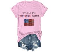 This is The Turning Point - Camisa vintage de libertad de democracia americana para hombres y mujeres, Rosa-1., XXL