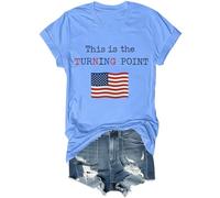 This is The Turning Point - Camisa vintage de libertad de democracia americana para hombres y mujeres, Azul cielo-1, M