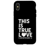 This Is true Love 1 Corintios 13 Verso de la Biblia Cristiano Carcasa para iPhone X/XS