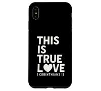 This Is true Love 1 Corintios 13 Verso de la Biblia Cristiano Carcasa para iPhone XS Max
