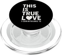 This Is true Love 1 Corintios 13 Verso de la Biblia Cristiano PopSockets PopGrip para MagSafe