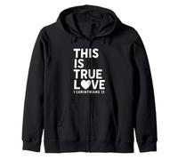 This Is true Love 1 Corintios 13 Verso de la Biblia Cristiano Sudadera con Capucha