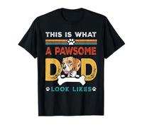 This Is What A Pawsome Dad Look Likes Beagle Dog Dad Camiseta