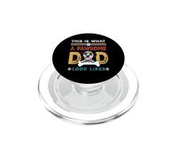 This Is What A Pawsome Dad Look Likes Dalmatian Dog Dad PopSockets PopGrip para MagSafe