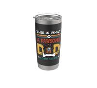 This Is What A Pawsome Dad Look Likes Dobermann Dog Dad Vaso térmico de acero inoxidable de doble pared