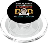 This Is What A Pawsome Dad Look Likes Pekingese Dog Dad PopSockets PopGrip para MagSafe