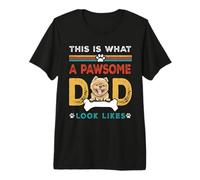This Is What A Pawsome Dad Look Likes Pomeranian Dog Dad Camiseta Premium