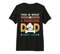 This Is What A Pawsome Dad Look Likes Poodle Dog Dad Camiseta Premium