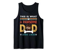 This Is What A Pawsome Dad Look Likes Poodle Dog Dad Camiseta sin Mangas