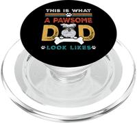 This Is What A Pawsome Dad Look Likes Schnauzer Dog Dad PopSockets PopGrip para MagSafe