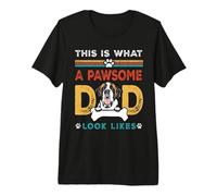 This Is What A Pawsome Dad Look Likes St Bernard Dog Dad Camiseta Premium