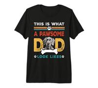 This Is What A Pawsome Dad Look Likes Weimaraner Dog Dad Camiseta Premium