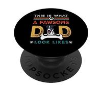 This Is What A Pawsome Dad Look Likes Whippet Dog Dad PopSockets PopGrip Adhesivo