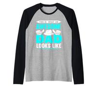 This Is What An Awesome Dad Looks Like Camiseta Manga Raglan
