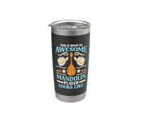 This Is What An Awesome Love Bluegrass Folk Music Mandolina Vaso térmico de acero inoxidable de doble pared