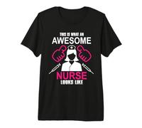 This Is What An Awesome Nurse Looks Like Funny Nursing Nurse Camiseta Premium