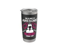 This Is What An Awesome Nurse Looks Like Funny Nursing Nurse Vaso térmico de acero inoxidable de doble pared