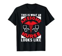 This Is What An Awesome Nurse Looks Like Nurses Nursing Camiseta gráfica económica