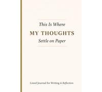 This Is Where My Thoughts Settle on Paper: Lined Journal Notebook for Writing, Reflection