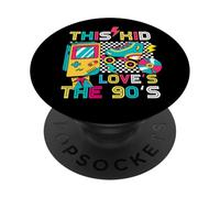 This Kid Loves The 90's Party, Outfit 1990s Costume 90's Love PopSockets PopGrip Adhesivo