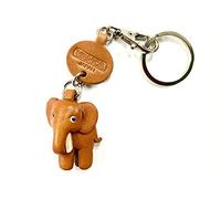 This leather key chain animal elephant Dokodemo [handmade made in Japan, new, craftsman] [VANCA] (japan import)