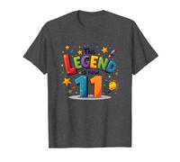 This Legend Is Now 11 - Regalo de cumpleaños para niños de 11 años Camiseta, Hombre, Jaspeado Oscuro, XL