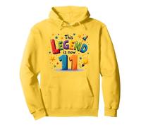 This Legend Is Now 11 - Regalo de cumpleaños para niños de 11 años Sudadera con Capucha, Unisex para Adultos, Limón, M