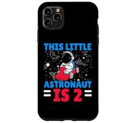 This Little Astronaut Is 2 Second Birthday Outerspace Bday Carcasa para iPhone 11 Pro MAX