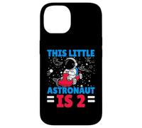 This Little Astronaut Is 2 Second Birthday Outerspace Bday Carcasa para iPhone 14