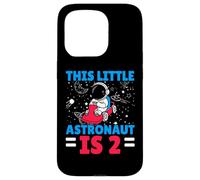 This Little Astronaut Is 2 Second Birthday Outerspace Bday Carcasa para iPhone 15 Pro