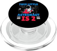 This Little Astronaut Is 2 Second Birthday Outerspace Bday PopSockets PopGrip para MagSafe