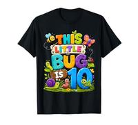 This Little Bug Is 10 Years Old Insect 10th Birthday Party Camiseta