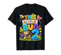 This Little Bug Is 2 Years Old Insect 2nd Birthday Party Camiseta