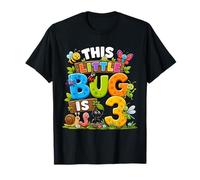 This Little Bug Is 3 Years Old Insect 3rd Birthday Party Camiseta