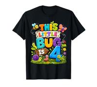 This Little Bug Is 4 Years Old Insect 4th Birthday Party Camiseta