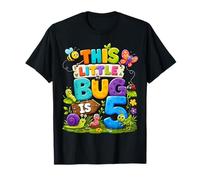 This Little Bug Is 5 Years Old Insect 5th Birthday Party Camiseta