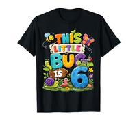 This Little Bug Is 6 Years Old Insect 6th Birthday Party Camiseta