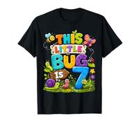 This Little Bug Is 7 Years Old Insect 7th Birthday Party Camiseta