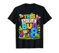 This Little Bug Is 8 Years Old Insect 8th Birthday Party Camiseta